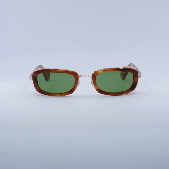 🕶️ New Moncler ML0127 53N Sunglasses - Blonde Havana Frame, Green Lenses - Picture 2 of 9